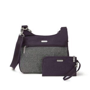 Baggallini Anti Theft Cross Over Crossbody - Plum